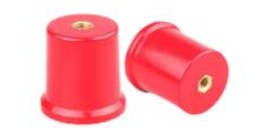 AISLADOR PORTABARRA DE 1" Ø COLOR ROJO 750V